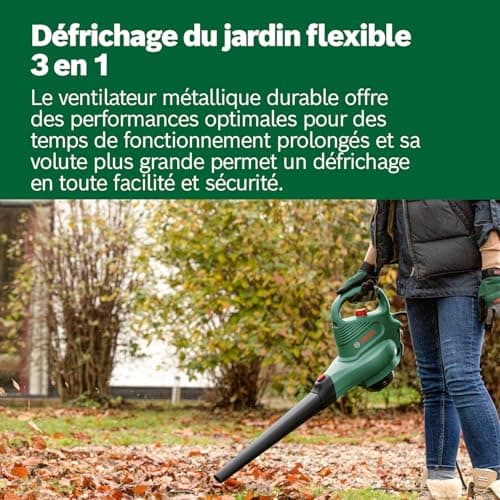 Bosch Vacuum Cleaner/Leaf Blower/Shredder - UniversalGardenTidy 3000 (3000 W, 50 L Collection Bag, Variable Speed, for Blowing, Vacuuming and Grinding Leaves, in Cardboard Box) - Image 4