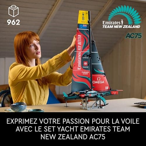 LEGO Technic Yacht Emirates Team New Zealand AC75 - Kit de Construction pour Les Passionnés de Navigation - Maquette de Bateau à Construire pour Les Amateurs de Loisirs Créatifs Adultes 42174 - Image 4