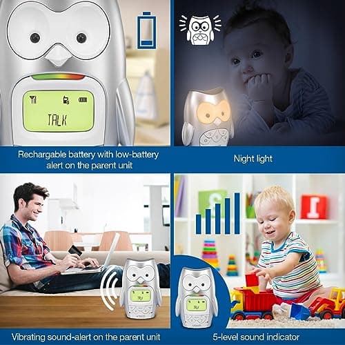 VTech - Baby Monitor Owl Family - Night Light Function, Parent/Baby Communication - BM2300 - FR Version, 1 Unit (Pack of 1) - Image 5