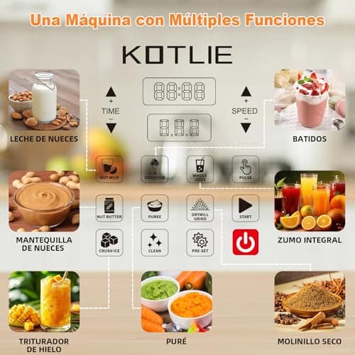 KOTLIE NY-8088EJA Blender grand récipient 2 L, 7 fonctions alimentaires, avec fonction auto-nettoyante (sans chauffage) - Image 7