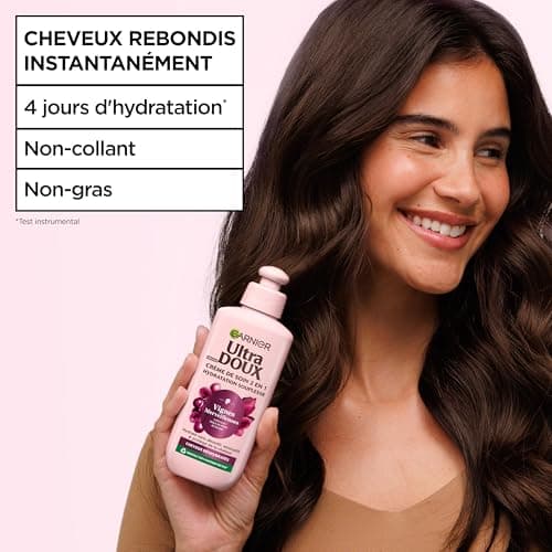 Garnier Ultra Doux Vignes Merveilleuses for Dehydrated Hair - 2-in-1 Hydration Soft Care Cream - With Grapeseed Oil - 200ml - Men & Women - Image 3