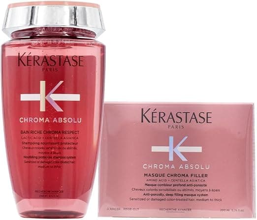 Kerastase DUO Chroma Absolu Bain Riche Shampoo 250ml and Chroma Absolute Mask 200ml - Image 1