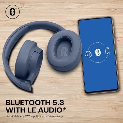 JBL Tune 770NC Casque supra-auriculaire sans fil, autonomie jusqu'à 70 h, Réduction de Bruit Adaptative, Smart Ambient, bleu - Image 7