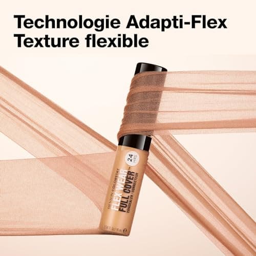 Revlon ColorStay Flex Wear Full Cover, Anticernes haute couvrance, infusé d'acide hyaluronique et de vitamine E, texture flexible et longue tenue, 015 Light, 10ml. - Image 6