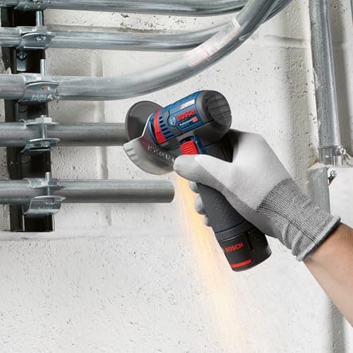 Bosch Professional 12V System Cordless Angle Grinder GWS 12V-76 (with 2 x 2.0 Ah batteries, 5-piece cutting disc set/grinding grinder, bag) - Image 4