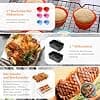 19 Pcs Accessories Air Fryer Ninja 7.6-9.5L, Dual Air Fryer Accessories Mould Silicone Hot Air Fryer Accessory Flat Accessories for Ninja Air Fryers AF400EU, AF300EU, AF500EU - Image 6
