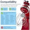 MMOBIEL 6 x Stainless Steel Whisk Head Replacement Compatible with KitchenAid K45, KSM15, KSM110, KSM103, KSM75, KN15, and KSM90 Stand Mixer - Image 3