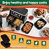 2 x Silicone Air Fryer Moulds, Foldable Flat for Accessories Aifryer Ninja Foodi Max Dual Zone 9.5L AF400EUCP AF400EU Ninja 9.5L Double Stack XL SL400EUCP SL400EU AF500EUCP 10.4L Basket - Image 7