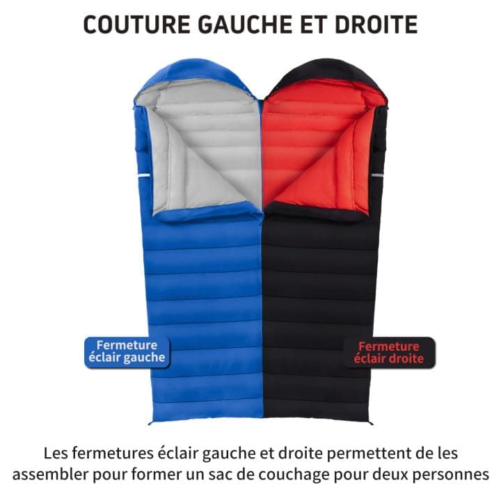Winter Sleeping Bag Outdoor Sleeping Bag Down to -18°C Lightweight Warm Sleeping Bag with Premium Down 620FP for Camping, Hiking and Trekking - Image 7