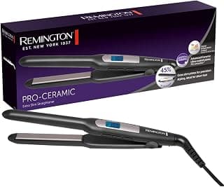Pro-Ceramic Hair Straightener (Extra Fine Plates for Short Hair, Beard, Pixies and Bangs, Ultra-Pro Ceramic Coating, Fast Heating, 9 Temperature Settings 150-230°C) S5515