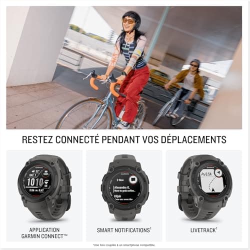 Garmin Instinct E - Rugged Smart GPS Watch - Black with Charcoal Grey Band - 40mm Case - Image 6