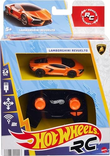 Hot Wheels Lamborghini Revuelto 1:64 Scale Remote Control Car, USB Charging Cable, Racing and Stunts on and Off Track with Turbo Throttle, HWW55 - Image 7
