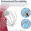MMOBIEL 6 x Stainless Steel Whisk Head Replacement Compatible with KitchenAid K45, KSM15, KSM110, KSM103, KSM75, KN15, and KSM90 Stand Mixer - Image 5