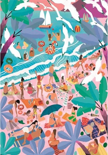 Clementoni - Puzzle for Adults 1000 Pieces, HQC Sunday at The Beach - Compact Box, Boxact Made in Italy, 39938 - Image 3