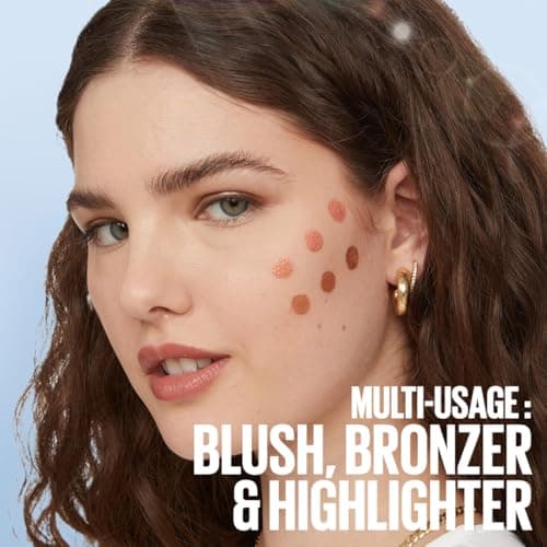 Maybelline New York - Multi-purpose Illuminating Liquid Blush - Blush, Highlighter and Bronzer - Good Mine - Tan Skin Tone - Glowy Makeup - SUNKISSER - Tint: Sol Search - 5 ml - Image 5
