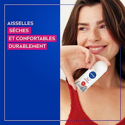 NIVEA Déodorant anti-transpirant Dry Comfort (lot de 6 x 50 ml), Déo bille pour femme protection 72H, Déo femme à la formule sans alcool pour tous types de peaux - Image 4