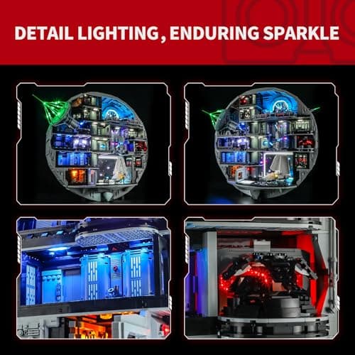 BRIKSMAX LED Lighting for Lego Star Wars Death Star 75419 - Light Kit Compatible for Building Blocks - Without Lego Kit - High Quality Decorative Light for Model Making for - Image 4