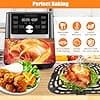 instant vortex plus instant pot gourmia 6 quart air fryer replacement parts accessories grill pan grill plate rack tray crisper plate non-stick air fryer accessories replacement grill pan - Image 8