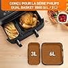 Accessories for Philips Dual Basket Airfryer 3000 & 5000 (9L) - 14-Piece Kit for NA350/00, NA352/00, NA550/00 - Silicone Molds (6L/3L), Baking Rack, Muffin and Waffle Moulds - Image 3