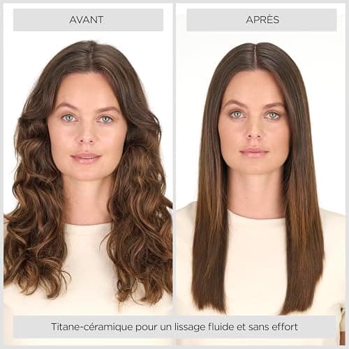 BaByliss Lisseur Cheveux Midnight Luxe - Plaques flottantes en Titane-Céramique, Chauffe rapide en 30 Secondes, 3 réglages de température jusqu'à 235°C, Utilisation universelle, 2516PE - Image 3