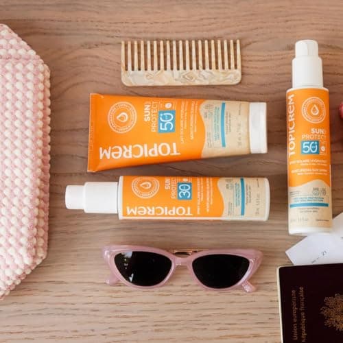 Topicrem - Sun Protect, Spray Solaire Hydratant Visage et Corps SPF50+ - Fluide Solaire Très Haute Protection, Hydrate 8h - Soin Peaux Sensibles, Dès 3 Ans - Parfum Ensoleillé - 150 ml - Image 5