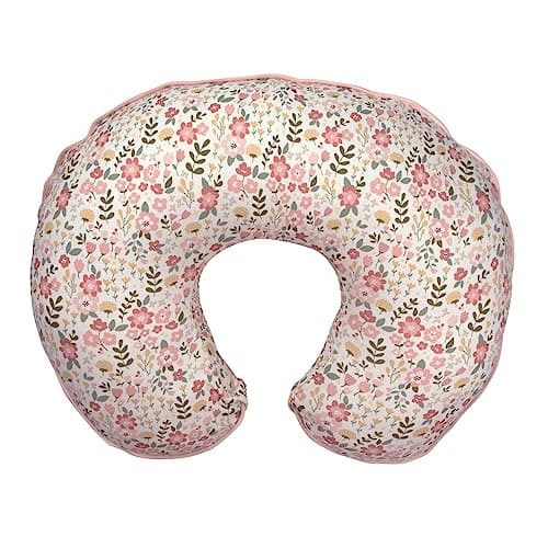 Chicco Boppy Ergonomic Cushion for Breastfeeding or Feeding Bottle with Pink and White Flowers Design - Image 2
