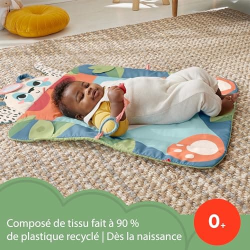 Fisher-Price 3-in-1 Panda Rolling Play Mat, 90% Post-Consumer Recycled Plastics, FSC Certified Packaging, 2 Toys Included, Baby Toy, HKD65 - Image 4