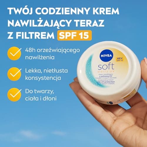 NIVEA Crème Hydratante Intense Douce et légère avec Huile de Jojoba et Vitamine E pour Visage, Corps et Mains Protection SPF 15, 200 ml - Image 6