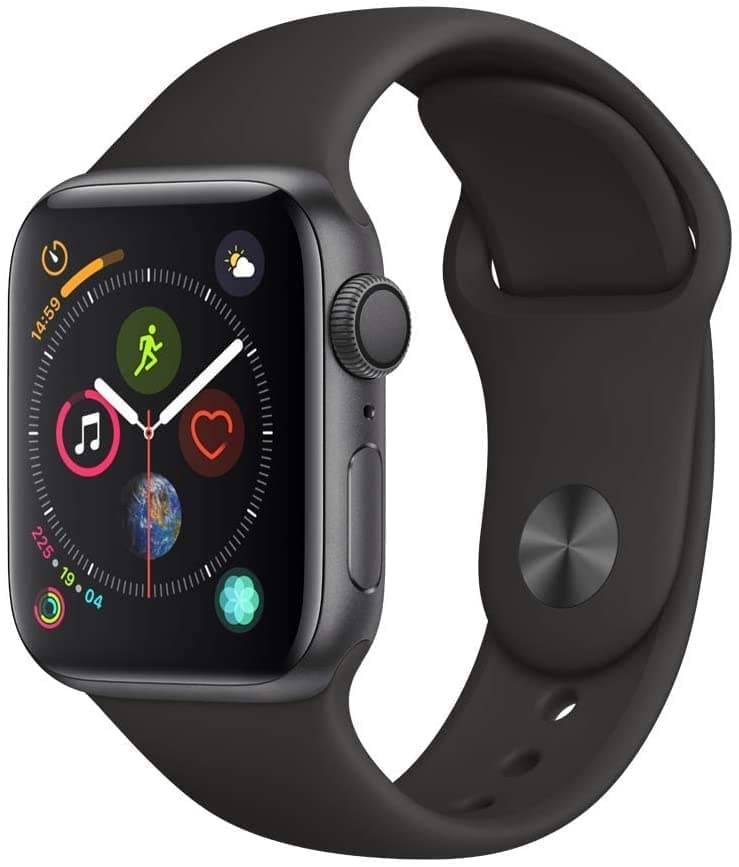 Apple Watch Series 4 44mm (GPS) - Space Gray Aluminum Case with Black Sport Strap (Refurbished)