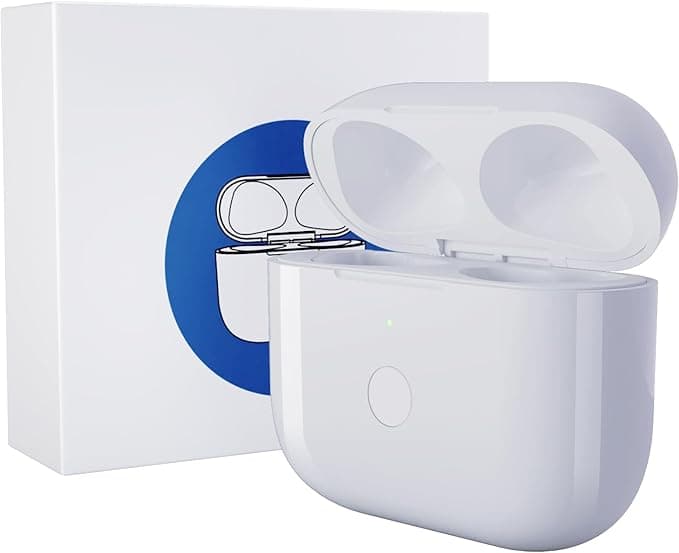 Replacement Wireless Charging Case Compatible with AirPods Pro 1 and 2, 660mAh Charging Case with Bluetooth Button for Pairing