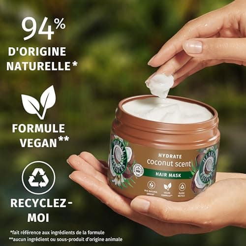 Herbal Essences Hydration Mask Coconut Fragrance 500ml Damaged Hair, Helps Nourish and Smooth, for Soft Hair, Naturally Derived Ingredients, Vegan and Not Tested on Animals - Image 6
