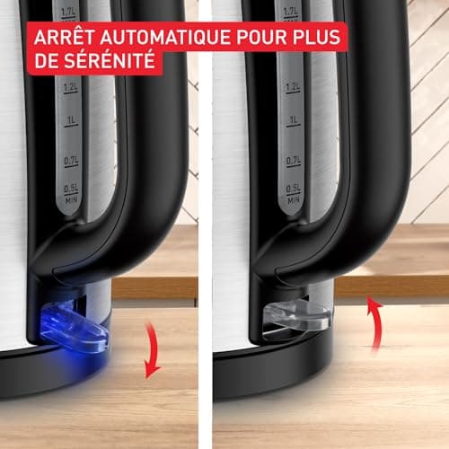 Tefal, Kettle in stainless steel 1.7L, 2200W for fast boiling, automatic shut-off, visible water level window, KI1R0DE0 - Image 7