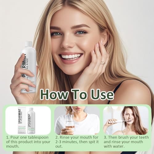 100Ml Mint Oil Pulling Mouthwash,Fresh Breath,Whitening Teeth And Gums More - Image 5