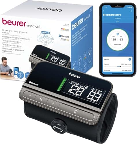 Beurer BM 81 easyLock Arm Blood Pressure Monitor, Simple Use Without Cable, Clinically Validated, Rotating Armband, Soft and Fast Measurement, Transfer to Apple Health and More - Image 3