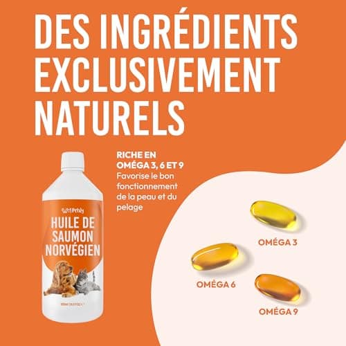 Salmon Oil for Dogs & Cats -1L- NORWAY, 100% WILD, Rich in Omega 3 6 9 & Vitamin E - Cold Pressed - Shiny Coat, Immune System & Reinforced Joint - Pump Included - Image 6