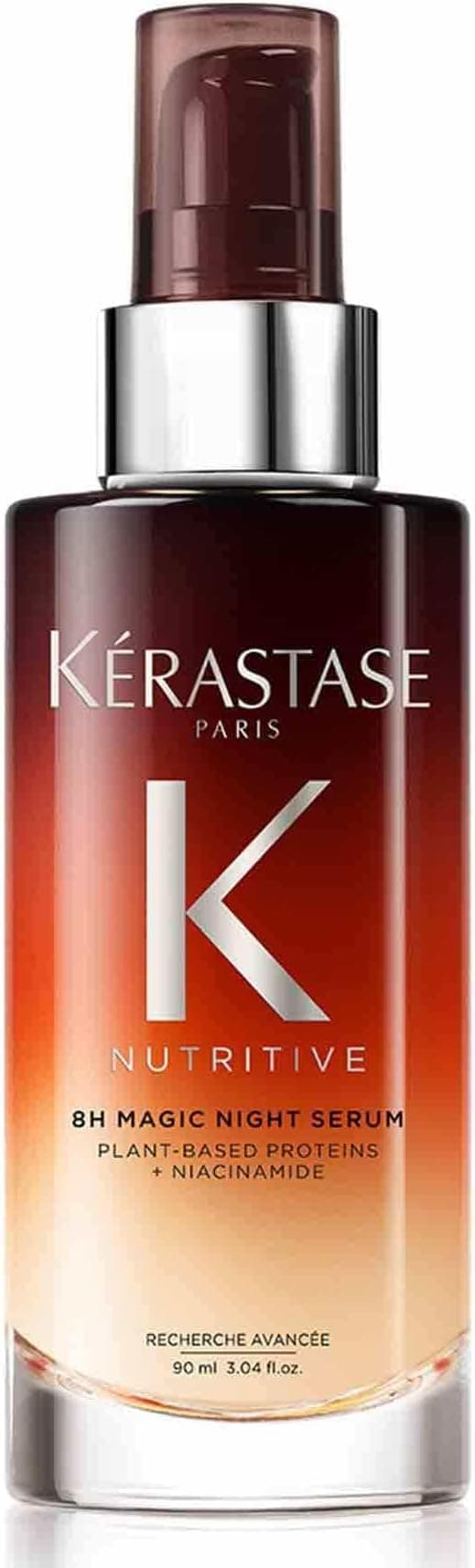 KERASTASE Nutritive - 8H Magic Night Serum Cheveux - Nourrit et Protège de L'Humidité - +98% de Force - +40% de Brillance - Protéines Végétales et Niacinamide - Texture Crème - Cheveux Secs