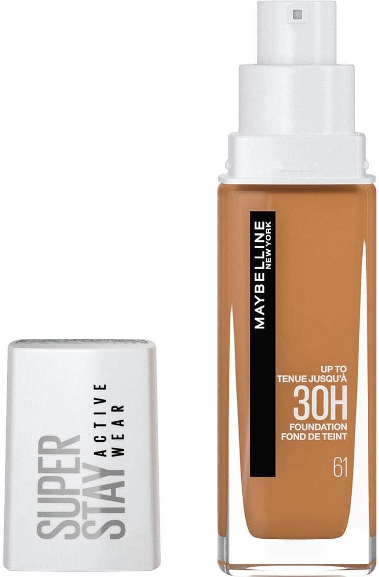 Maybelline New York Long-Lasting Liquid Foundation No Transfer High Coverage Superstay Active Wear 30h Shade Sun Bronze (61) Capacity: 30 ml - Image 1