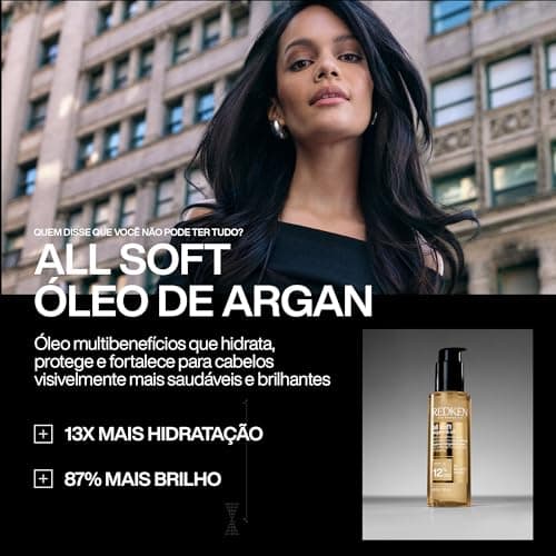 REDKEN - All Soft Concentrated Argan Oil - Nourishing, Smoothing & Moisturizing Hair Care - Reduces Frizz Up to 3 Days* - Soft & Silky Finish - All Hair Types - 100 ml - Image 3