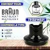 MONTERAL Blender Gearbox Cover with Original Code 7322115434 for Bowl HC 350 ML for Braun Multiquick - 10 Year Warranty - Image 3