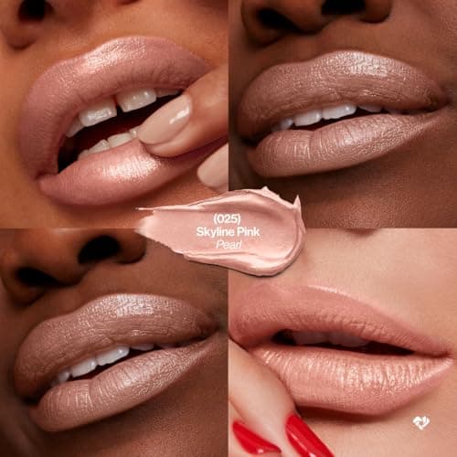 REVLON Rouge à lèvres Super Lustrous Pearl, Formule crémeuse pour des lèvres douces et pulpeuses, Sensation d'hydratation, 025 Sky Line Pink, 4,2g - Image 5