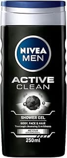 NIVEA Nivea Gel douche 250 ml pour homme Active Clean (lot de 5)