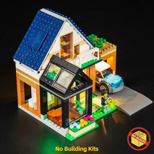 LED Lighting Kit for Family House and Electric Car 60398 (No Lego), Decorative Lighting for City Family House with Electric Car, Creative Toy - Image 8