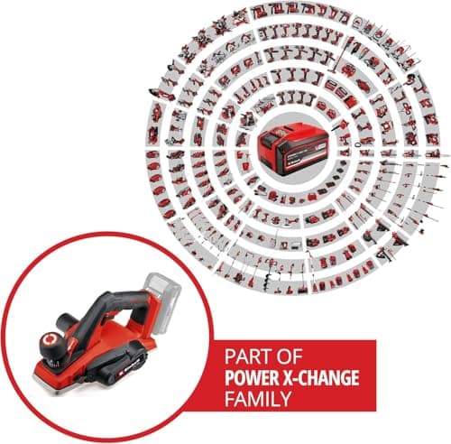 Einhell TE-PL 18/82 Li cordless planer - Solo Power X-Change (18V, pass depth up to 2mm, shaft carriers large dimensions, automatic rest pad) Delivered without battery or charger - Image 3