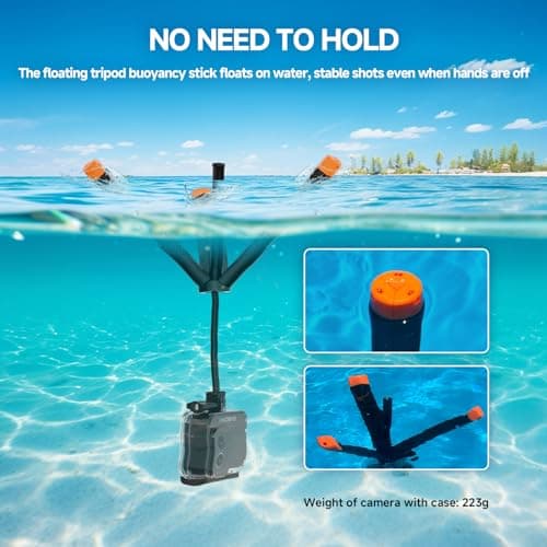 Svbony (2nd) 3in1 Waterproof Selfie Stick Compatible with GoPro Hero 13, 12, 11, 10, 9, 8, Compatible with DJI Osmo Action 5 Pro 4 3, Compatible with Insta360 Ace Pro 2, Suitable for Water Sports - Image 5