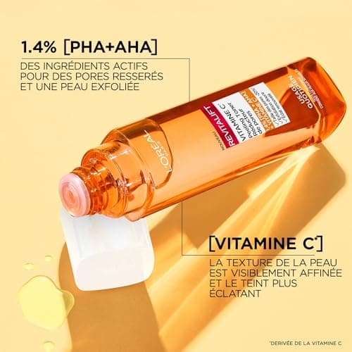 L'Oréal Paris - Gentle Exfoliator - Pore-Reducing - Vitamin C Enriched Formula - Tightens Pores and Brightens Complexion - All Skin Types - Revitalift - 180ml - Image 4
