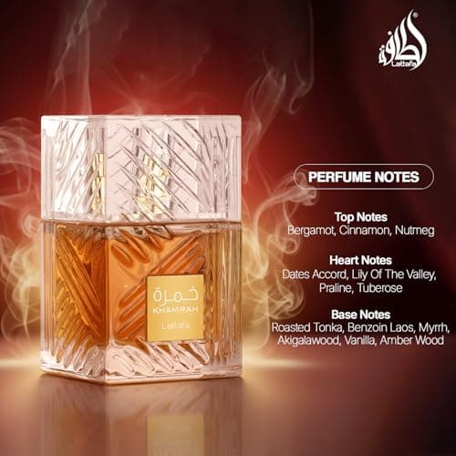 Khamrah Eau de Parfum Lattafa Parfums Unisexe 100 ml Vanille Doux Chaud Épicé Boisé Vanille - Image 6