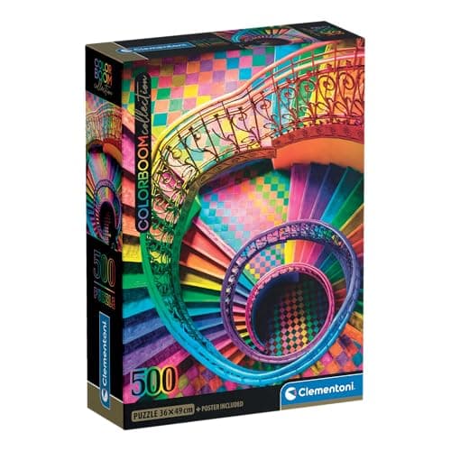 Clementoni - Puzzle for Adults 500 Pieces, HQC Colorboom Stairs Compact Box, Made in Italy, 35591 - Image 2
