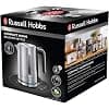 Russell Hobbs Compact & Design Stainless Steel Electric Kettle (0.8L, 2200 W, Perfect Flow, LED Lighting, Anti-Limescale Filter, Auto Opening, Ergonomic, 360° Base) 24190-70 - Image 3