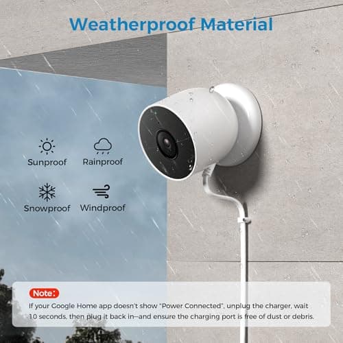Itramax 8M Charging Cable for Nest Google Camera Outdoor/Indoor Power Supply Waterproof 5V2A Continuous Charger for Battery, Weather Resistant Continuous Charger - Image 6