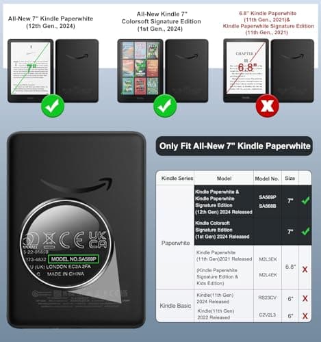 MoKo Case Compatible with 7 inch Kindle Paperwhite (12th Generation-2024) and Kindle Colorsoft Signature Edition 2024, Lightweight Case with Auto Wake/Sleep for Kindle Paperwhite 2024, Agave Green - Image 3